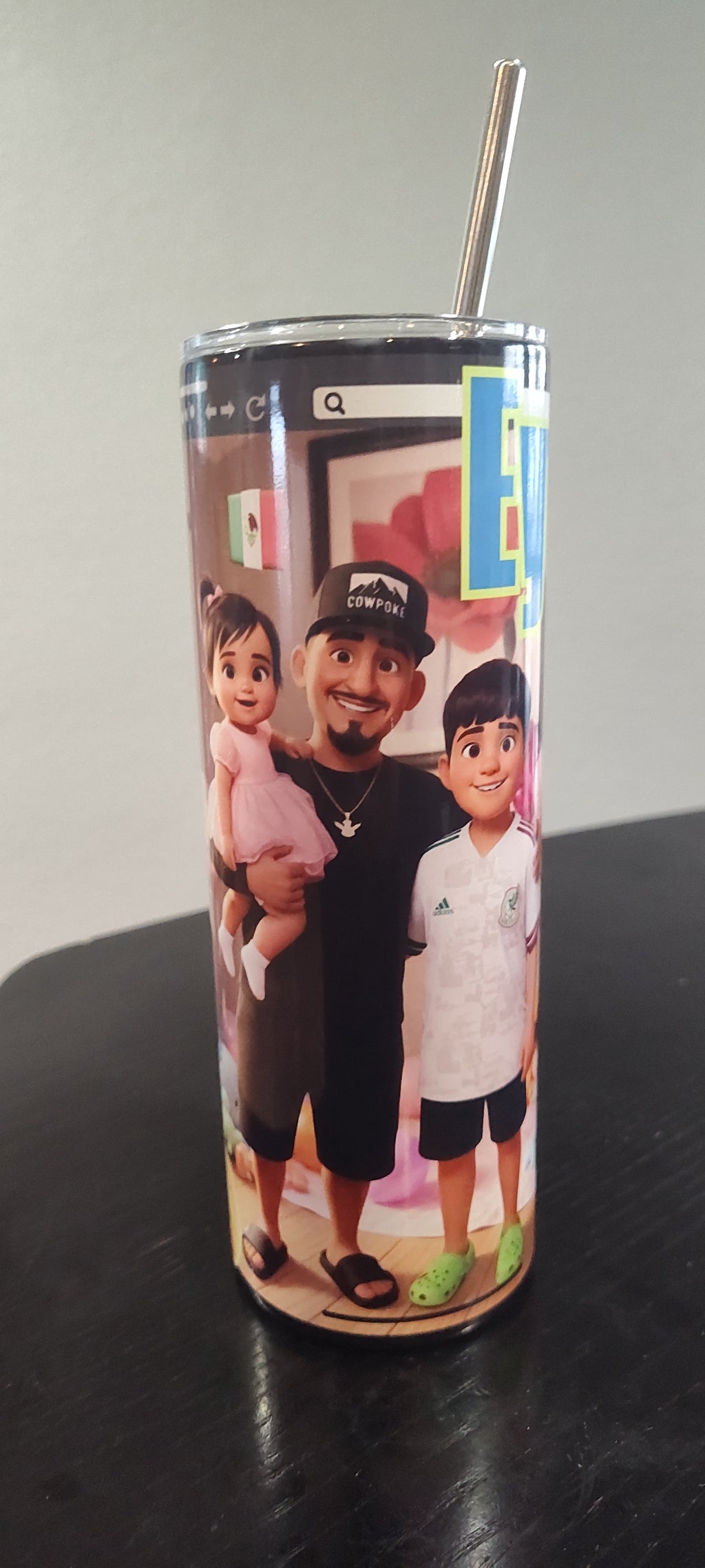 Soccer Team Theme Boy Personalized & Cartooned Tumbler