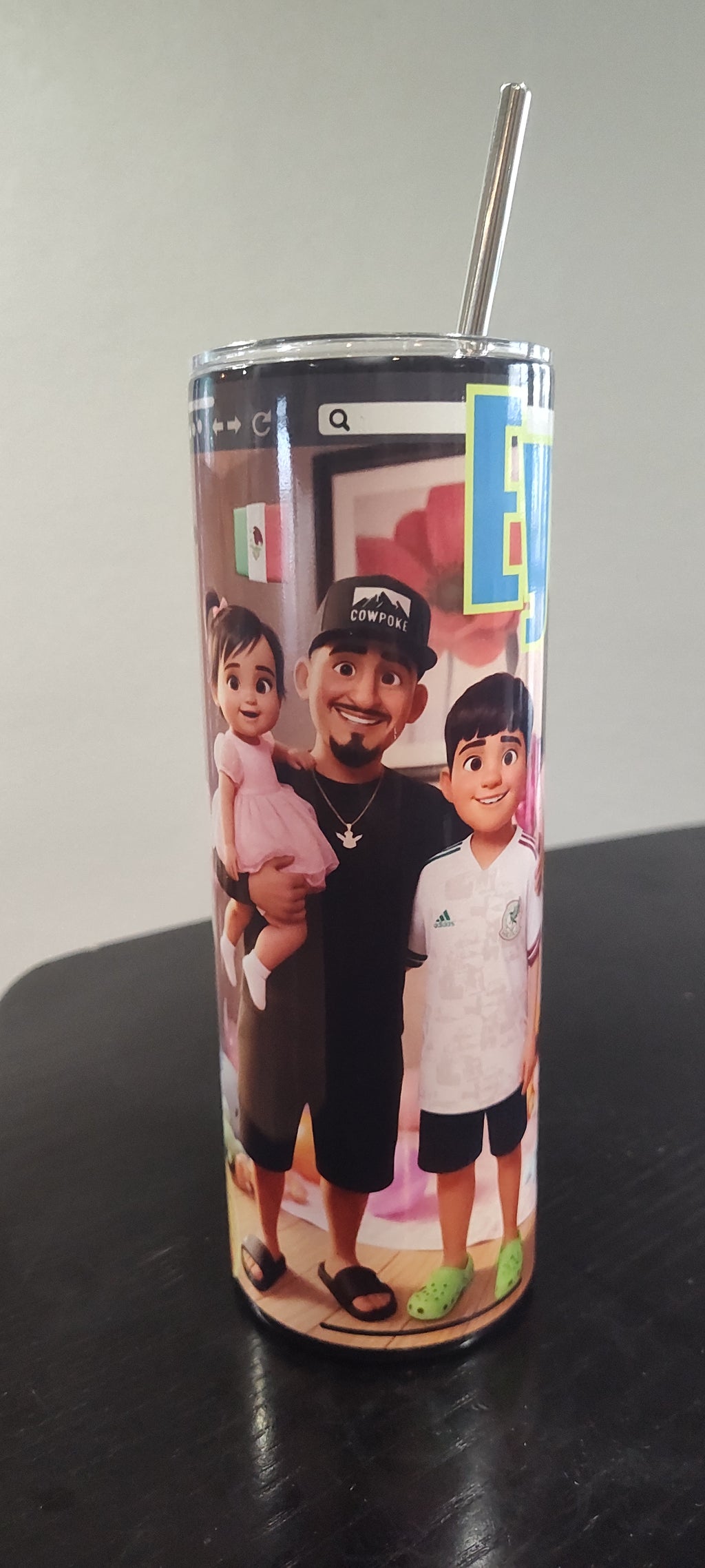 Soccer Team Theme Boy Personalized & Cartooned Tumbler
