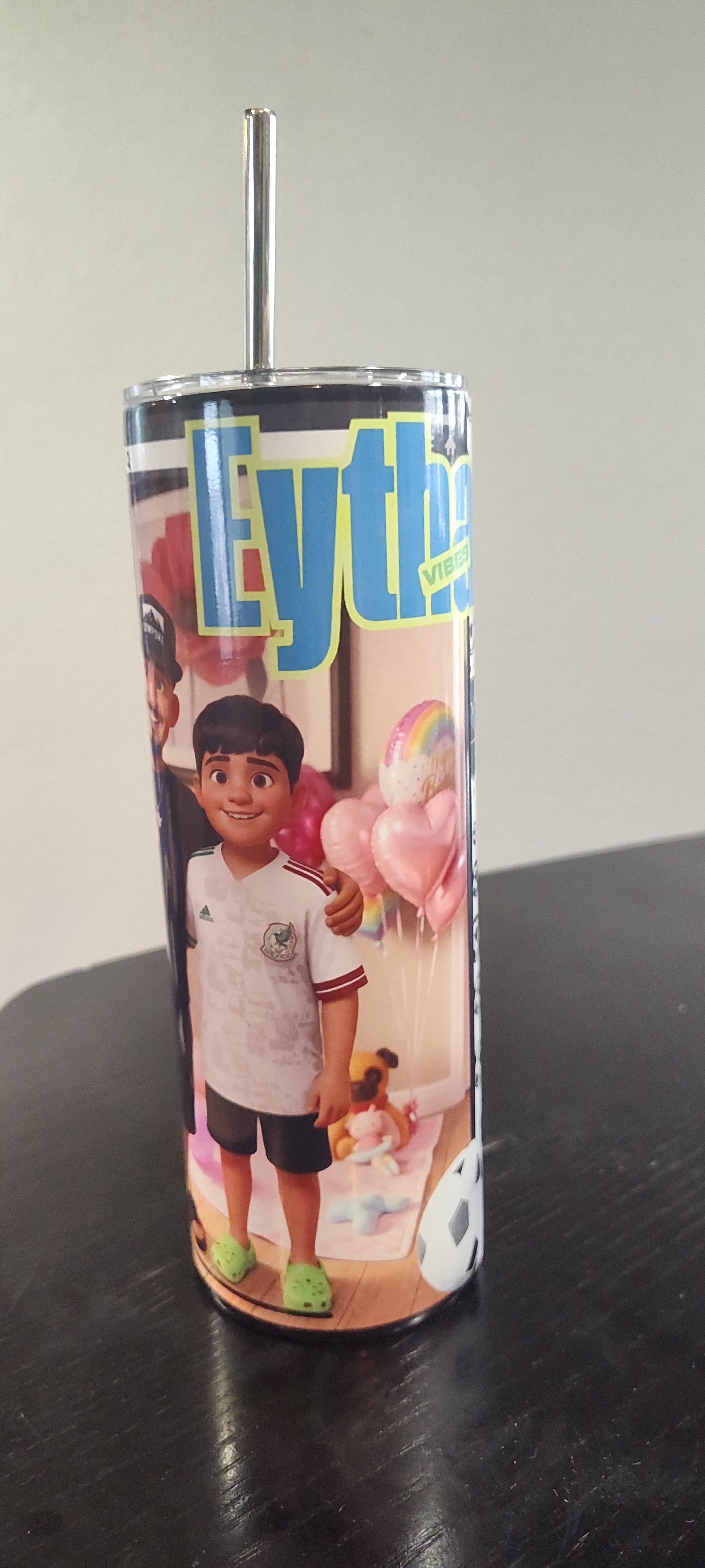 Soccer Team Theme Boy Personalized & Cartooned Tumbler