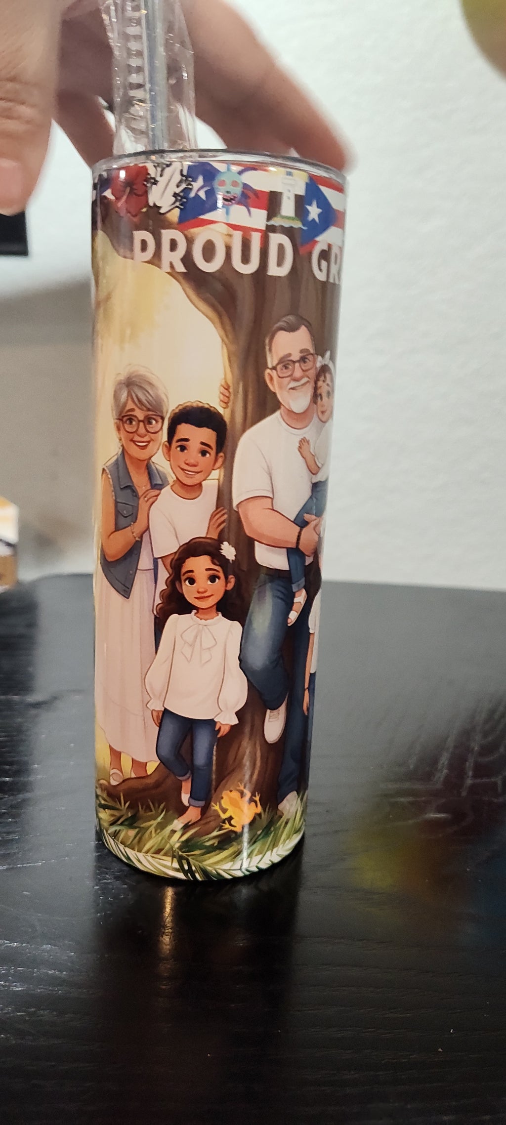 Dad Granpa Grandpa Grandfather Theme Family Personalized Cartooned Skinny Tumbler