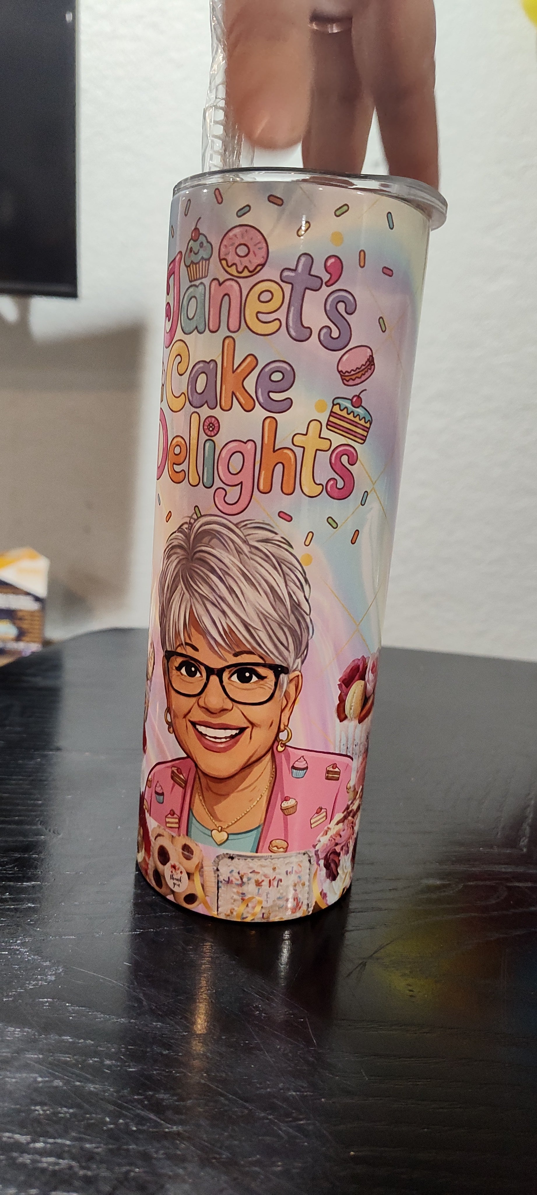 Pastry Theme Personalized or Cartooned 20 oz Tumbler with Name