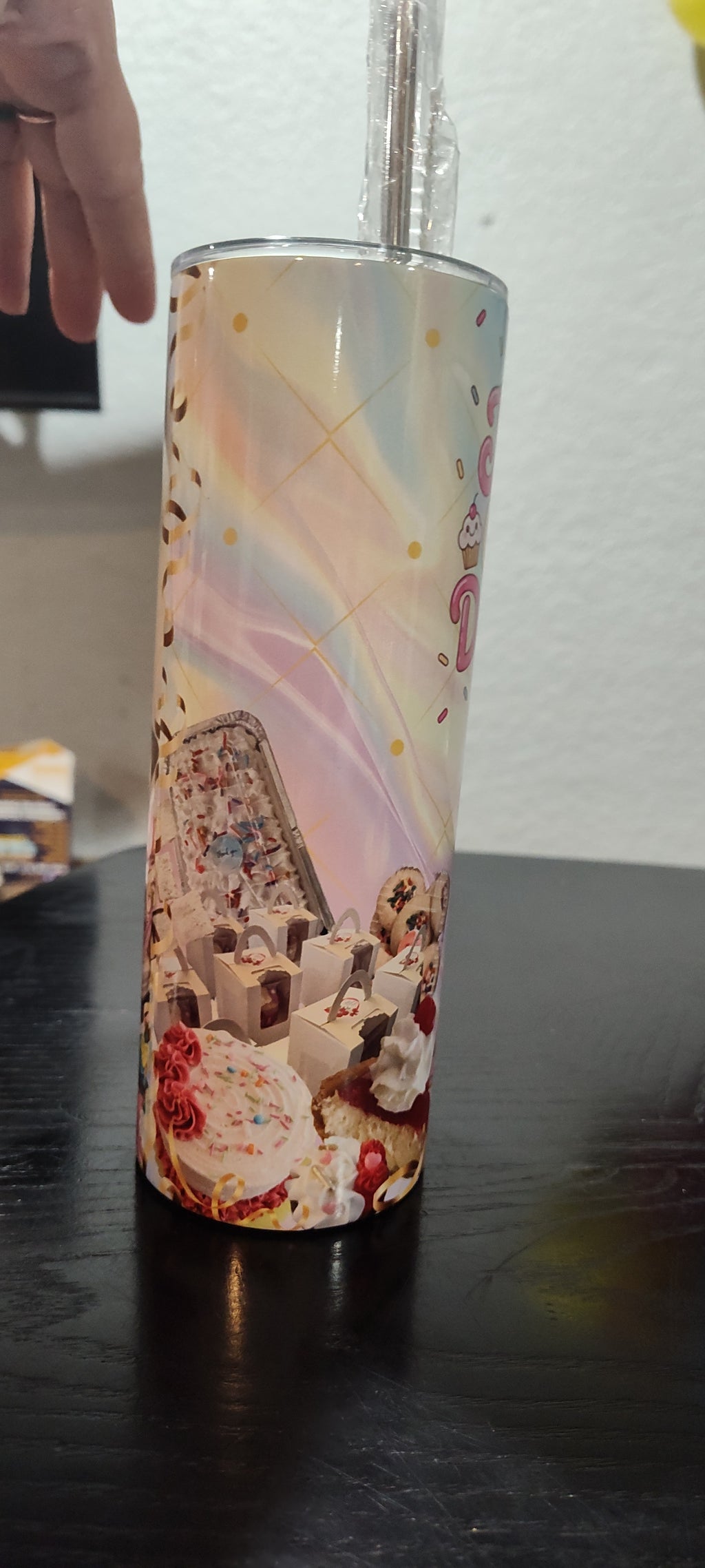 Pastry Theme Personalized or Cartooned 20 oz Tumbler with Name