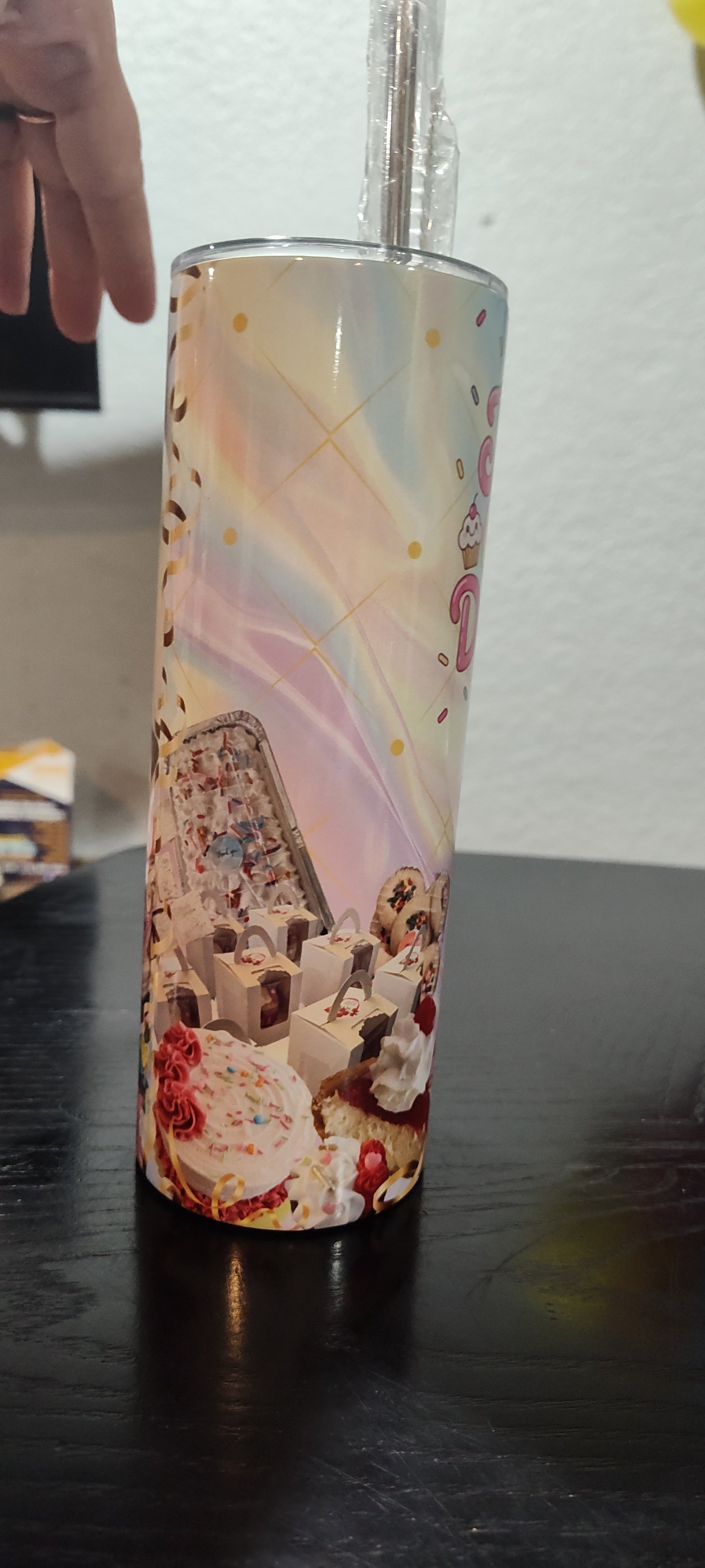 Pastry Theme Personalized or Cartooned 20 oz Tumbler with Name