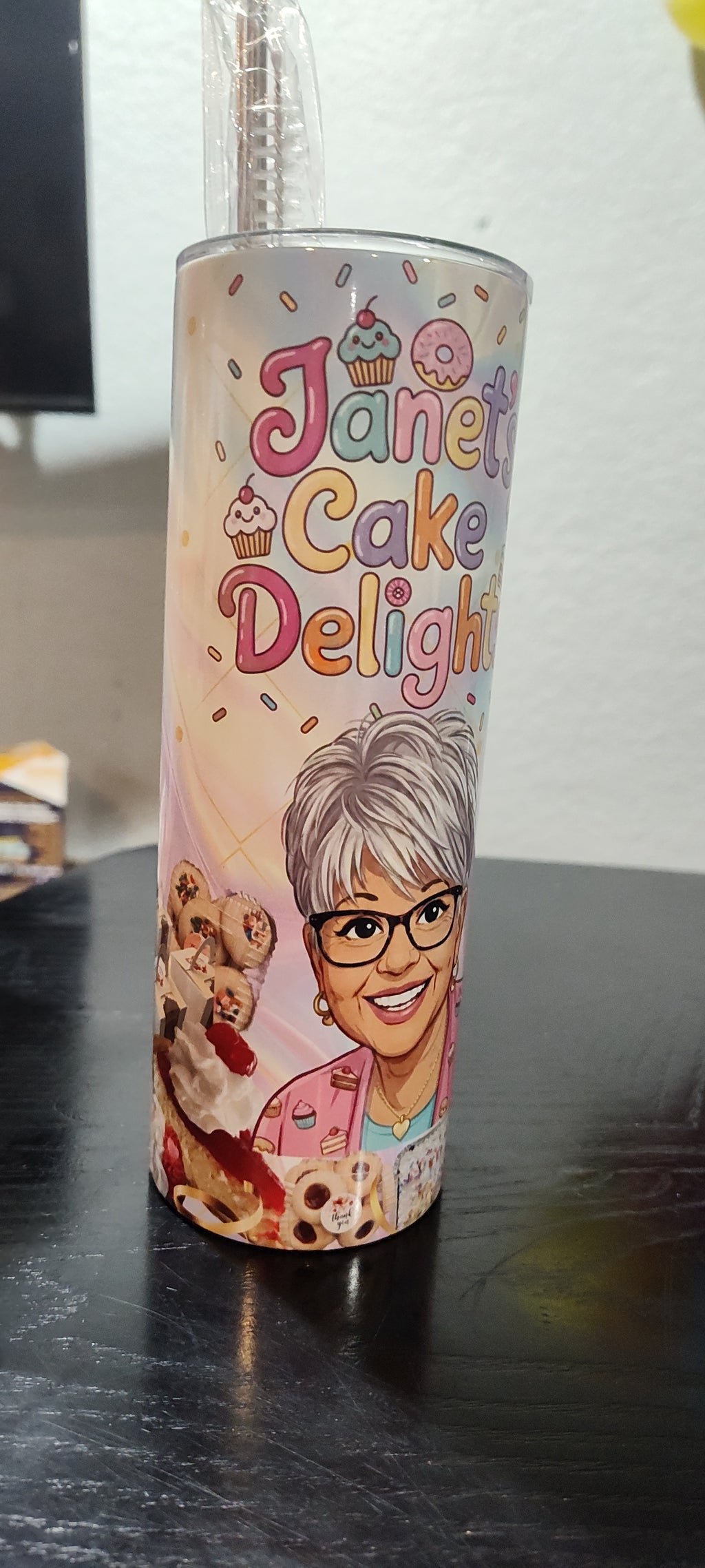 Pastry Theme Personalized or Cartooned 20 oz Tumbler with Name