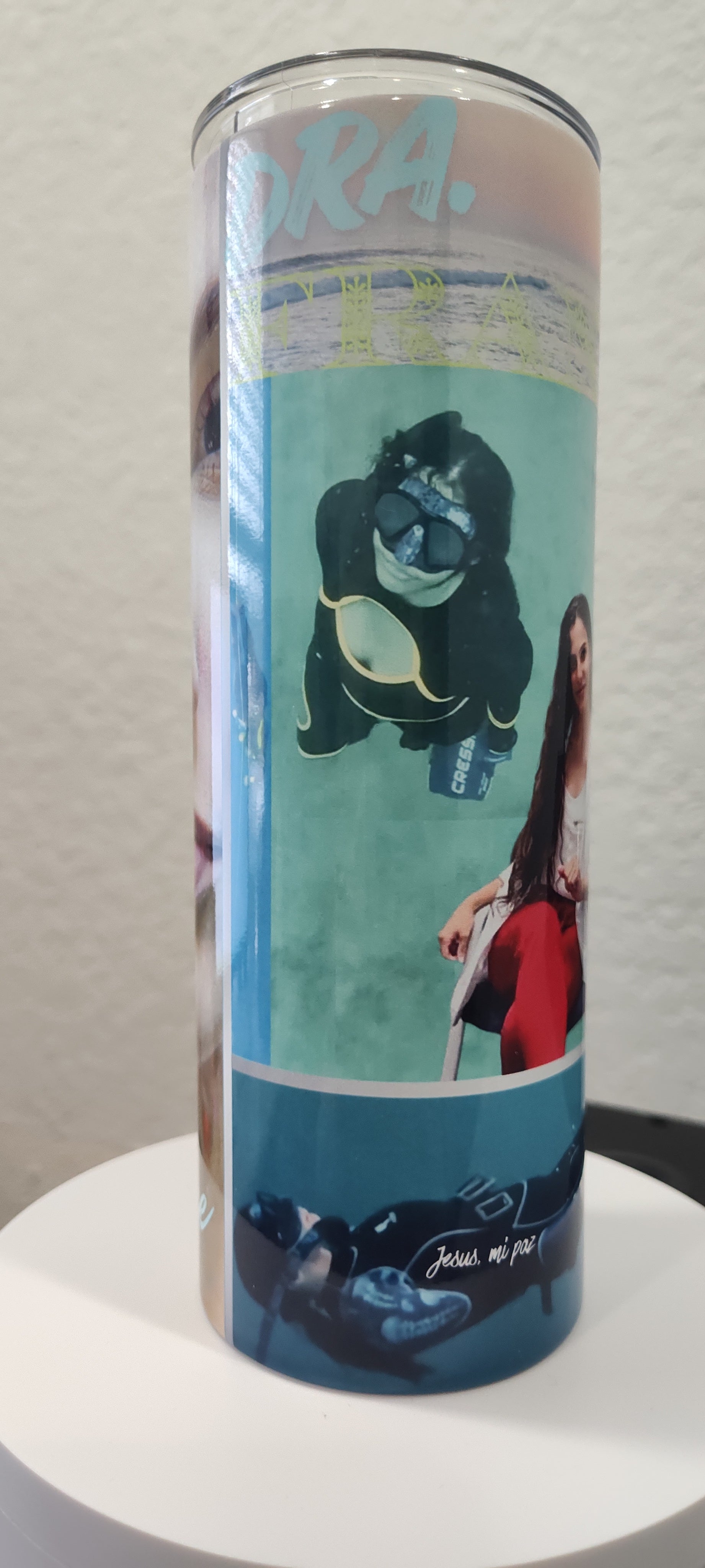 Your Photo on a Tumbler Picture Collage Scuba Diving Theme