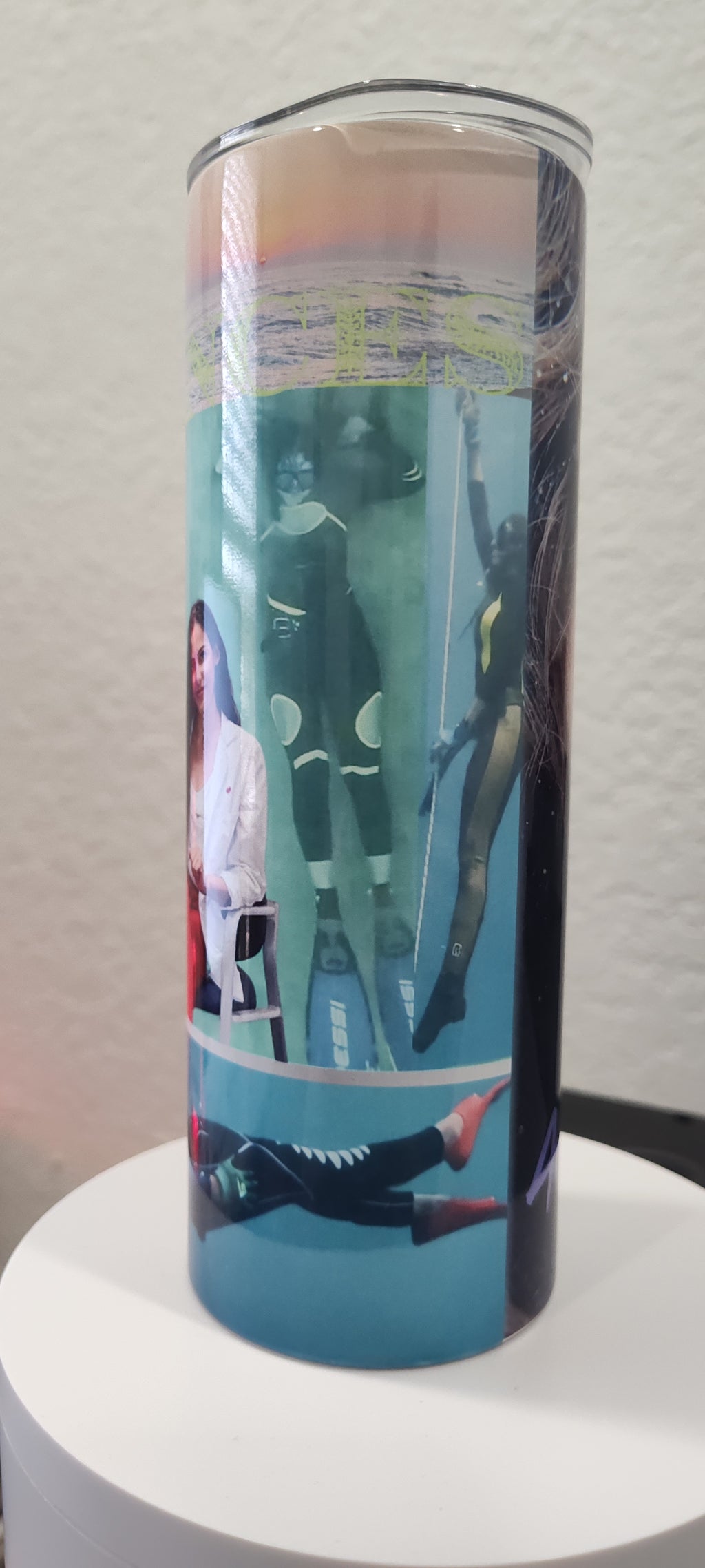 Your Photo on a Tumbler Picture Collage Scuba Diving Theme