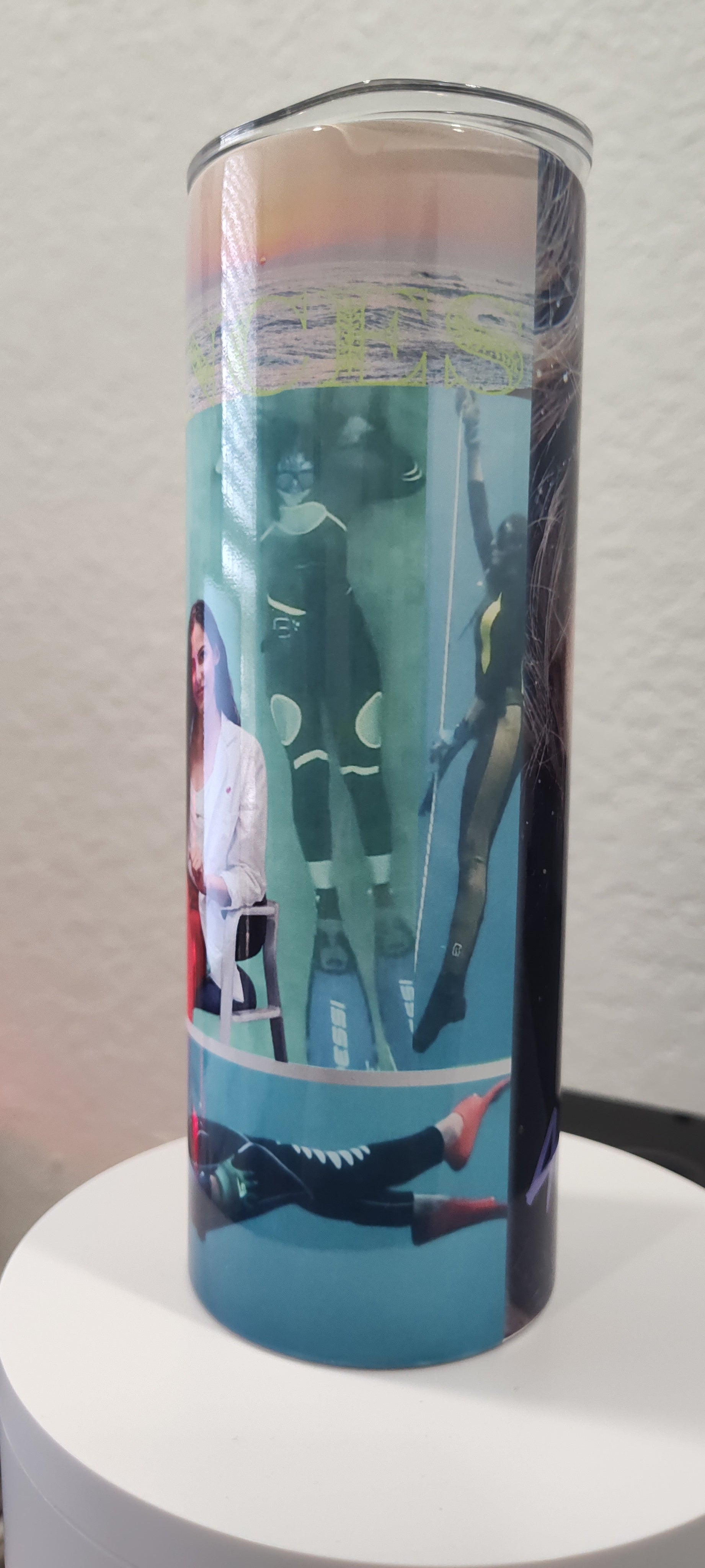 Your Photo on a Tumbler Picture Collage Scuba Diving Theme