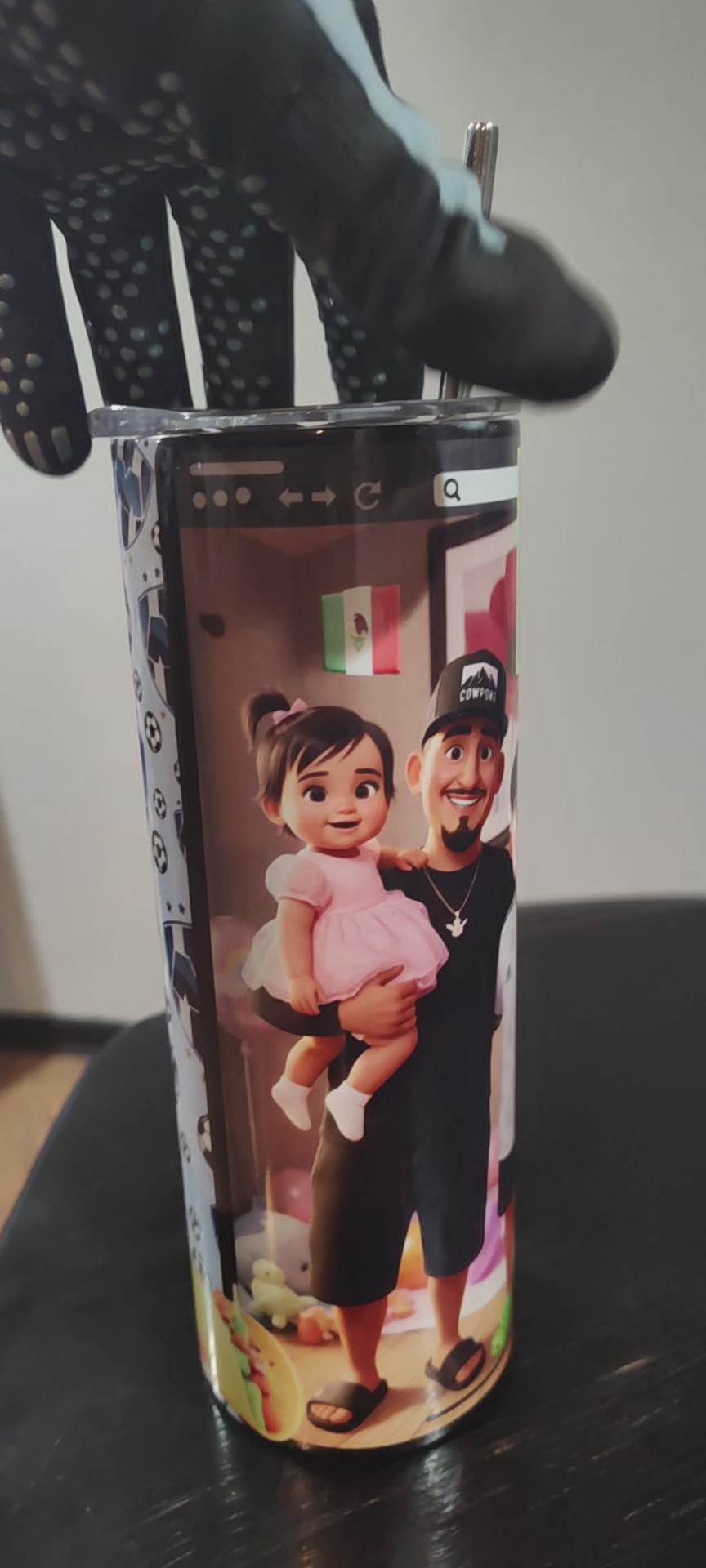 Soccer Team Theme Boy Personalized & Cartooned Tumbler